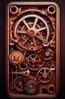 ornate wooden steampunk gears mechanism cogs engineering