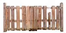 Weathered Wooden Planks Form A Protective Yet Charming Fence Around A Property Isolated On A White Backround, Generative AI