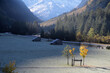 Alpen Landschaft im Pitztal, Österreich im Herbst