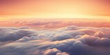 Fototapeta Natura - AI Generated. AI Generative. Aerial air sky clouds landscape background from top view. Graphic Art