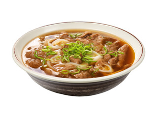 Wall Mural - Beef Tendon Soup isolated on transparent png background. Generative ai