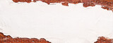 Fototapeta Desenie - brick wall texture with destroyed stucco, background in loft style