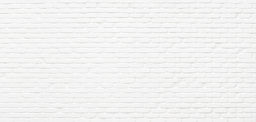 Wall Mural - white brick wall, masonry pattern of painted stone and concrete