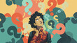 © Balian - Illustration of a person having questions and thinking.