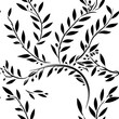 Detailed monochromatic illustration of a tree branch. Ideal for nature-themed designs