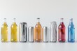Row of vibrant soda bottles, perfect for beverage ads