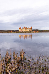 Wall Mural - Kleiner Zwischenstop am wunderschönen Märchenschloss von Moritzburg bei Dresden - Sachsen - Deutschland