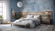 beautiful Cozy Blue and White Bedroom design