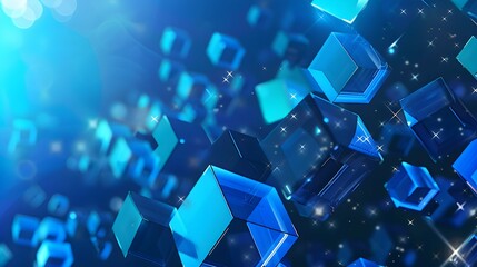 blue geometric shape abstract technology background