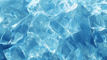 Wall Mural - Geometric blue ice texture background