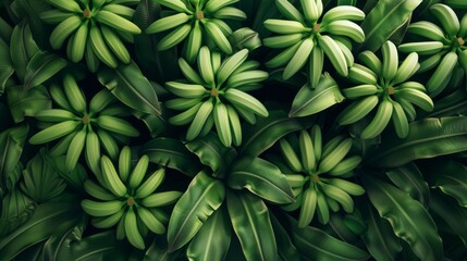 Canvas Print - A Lush Tropical Banana Flower Display