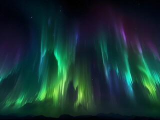 a luminous, abstract representation of a digital aurora borealis, generative ai