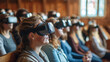 Church Congregation Experiencing Virtual Reality Together