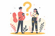 © Balian - Illustration of people having questions and thinking.
