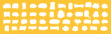 Fototapeta Dinusie - A set of frames for text. Conversation bubbles. Speak bubbles. Scribble Retro elements. Outline boho style. Talk frame. Hand drawn shapes. Trendy templates. Speech text. Figure.