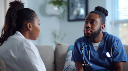 doctor talking to patient