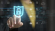 © Montri - Cyber security, Businessman use virtual screen and Login verified identity credentials on network of data protection technology on digital padlock, Business data privacy, Protect of cyber attack.