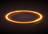 Fototapeta Młodzieżowe - Shiny Halo Ring With Sparkle On Dark Background