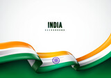 Fototapeta Młodzieżowe - Waving Indian Banner. India Flag Concept.