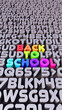 Back to school concept with colorful letters vertical background 3D Render 3D Illustration