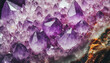 Vibrant Amethyst: Abstract Background of Nature's Gemstone Splendor