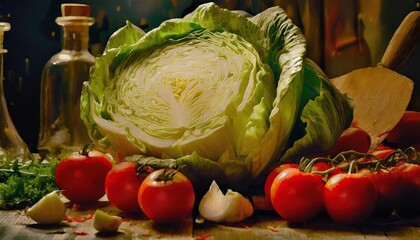 Canvas Print - cut vegetables