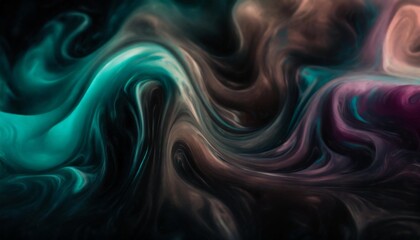 Wall Mural - psychedelic multicolored abstract background with swirls fluids found liquify psychedelia illustration generative ai