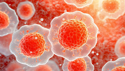 Human cell or Embryonic stem cell microscope background