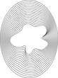 © bebuntoon - Oval round shape with wavy dynamic line. Frame border