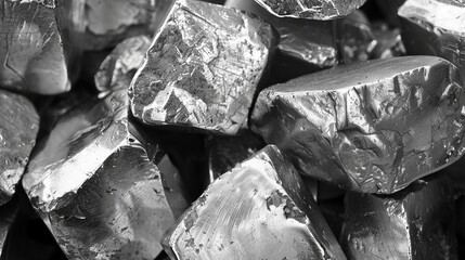 Platinum nuggets are isolated, emphasizing the precious metal's value in industry and its use in alloying with other metals