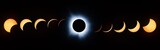 Fototapeta Miasto - Solar eclipse with all phases
