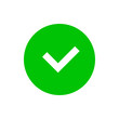 © Ray Havertz - Tick in green circle sign. Green checkmark icon in round. OK or Yes glyph symbol PNG