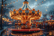 A carousel of emotions spinning within the heart of the human experience, each feeling adding depth and color. Concept of emotional carousel. Generative Ai.