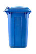 Blue Garbage Bin on Transparent Background