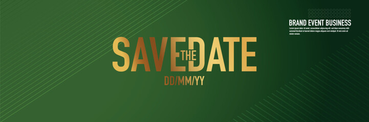 Wall Mural - Save the date banner. Can be used for business, marketing and advertising. logo graphic design of event summit made for Technology and upcoming events. Vector EPS 10