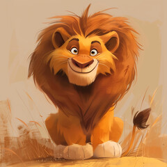 Wall Mural - Lion illustration