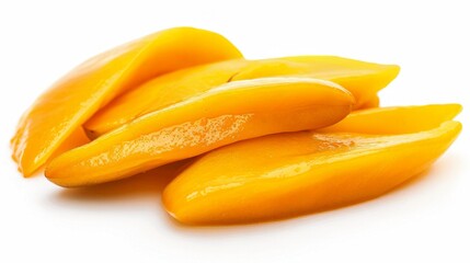 Canvas Print - Four mango pieces on white