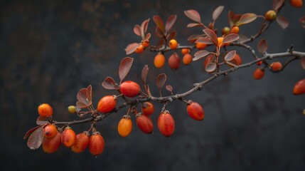 Wall Mural - Branch of tree bearing fruit