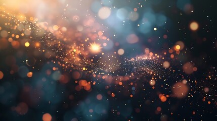 Poster - Generative AI : Fireworks with Abstract bokeh background