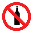 no drink alcohol prohibition sign do not drink alcohol bottle illustration