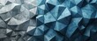 Blue and gray geometry in 3D crafting a serene yet dynam