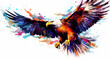 Beautiful colorful eagle in flight