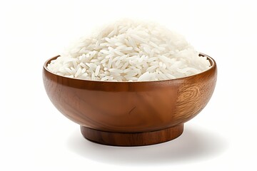 Wall Mural - rice isolated on solid white background