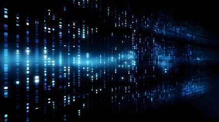 Captivating Digital Data Stream in Elegant Blue Coding Background