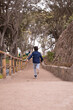 © natrocfort - Child running free and happy in a park in Lima peru