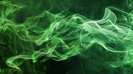 green and white smoke against black backdrop