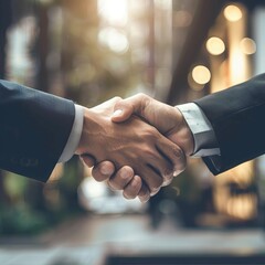 Businessmen making handshake with partner, greeting, dealing, merger and acquisition, business cooperation concept, for business, finance and investment background, teamwork and successful business 