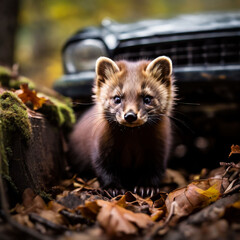 Wall Mural - red panda in the forest