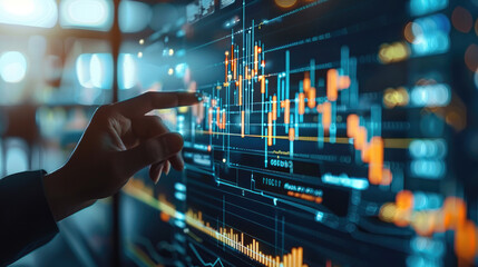 Poster - Global business finance GDP graph chart report stock exchange market trading investment and businessman data analytics big data, technology business client analysis management. Generative AI.