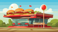 Fast Food Vector Design Illustration Isolated Stock